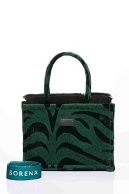 ANIMAL VELVET PETROL MEDIUM TOTE BAG (4)